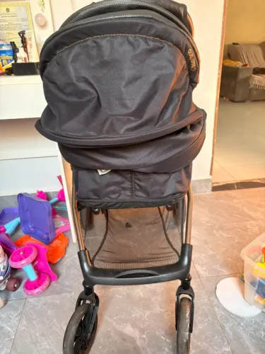 Carrinho Galzerano com moisés + bebê conforto + suporte