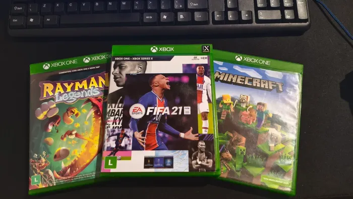 JOGOS XBOX ONE - FIFA 21 - MINECRAFT - RAYMAN LEGENDS