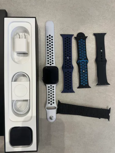 Apple Watch Nike S5 44mm Impecável - Cabo/Fonte Novo + NF + 5 Pulseiras