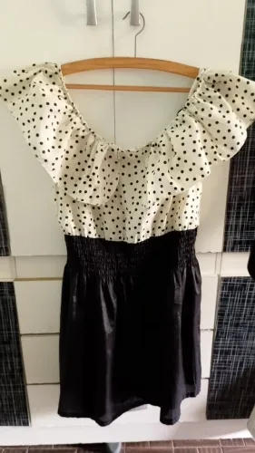 Vestido Airu de bolinhas sem forro