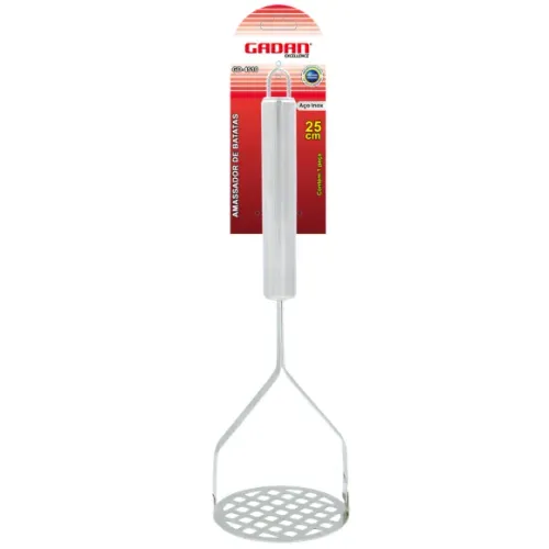 Amassador Manual De Batatas Purê Legumes Feijão Tomate Espremedor Aço Inox