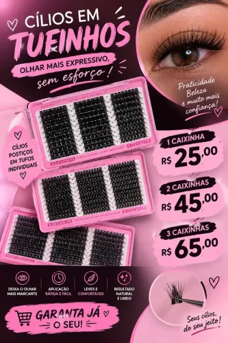 Cartela cílios tufinho