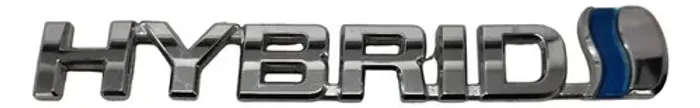 Emblema Hybrid Tampa Traseira Corolla 2021 Prateado