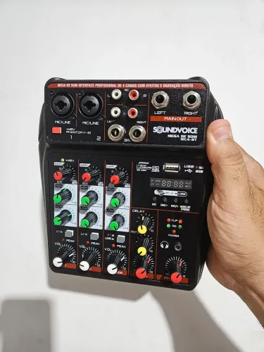 Kit mesa de som + microfone shure!!!