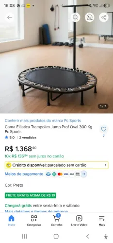 Vendo cama elástica trampolim profissional oval