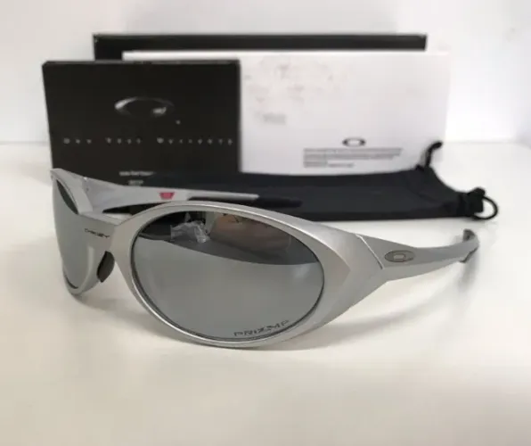 óculos de sol oakley eye jacket silver shark