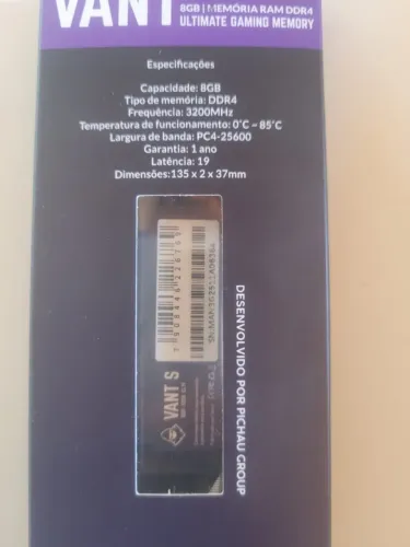 Memoria 8gb ddr4 3200mhz C19 preto
