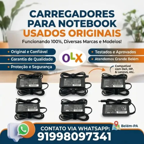 Carregadores para Notebook Usado original, Tenho vários modelos