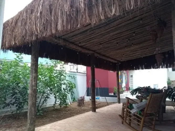 Pente de piaçava , palha natural para coberturas , pergolas, quiosques