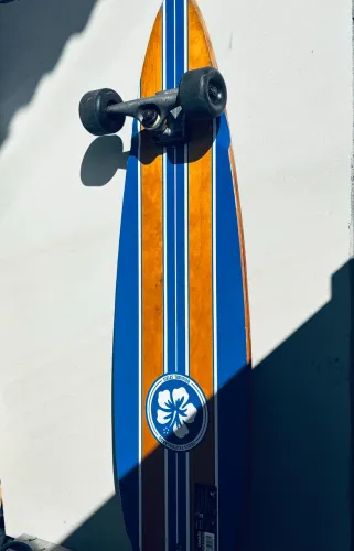 ? Longboard Oxelo Longskate White Blue - Original