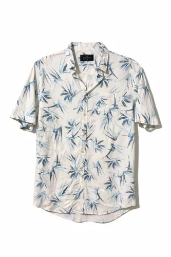 Camisa masculina com linho marfinno 