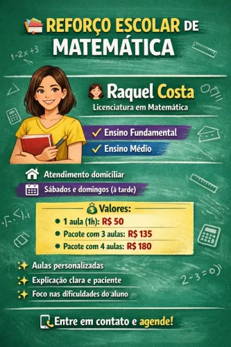 Reforço escolar de matemática 