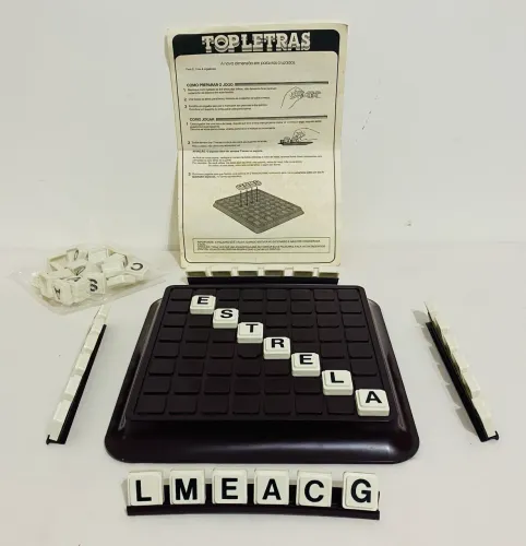 Jogo De Tabuleiro Top Letras Estrela Original De Época Raro