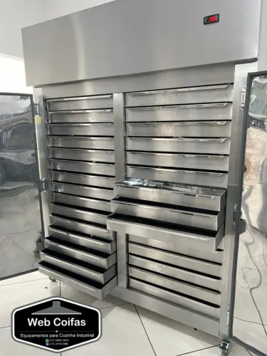 Gaveteiro térmico ou Refrigerado ou Freezer para pastel, em aço inox, Direto da fábrica