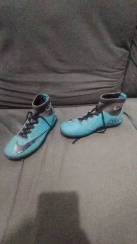 Chuteira mercurial CR7 azul