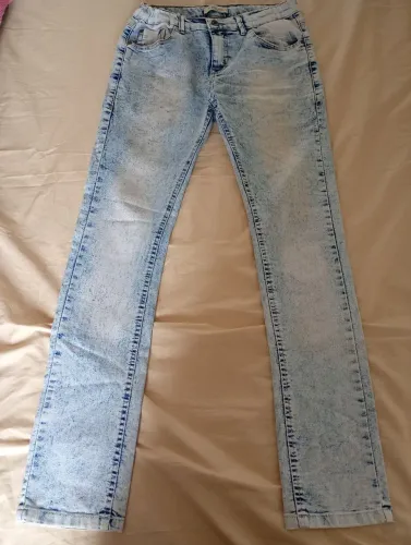 Calça jeans juvenil masculino 12 anos com ajustes na cintura