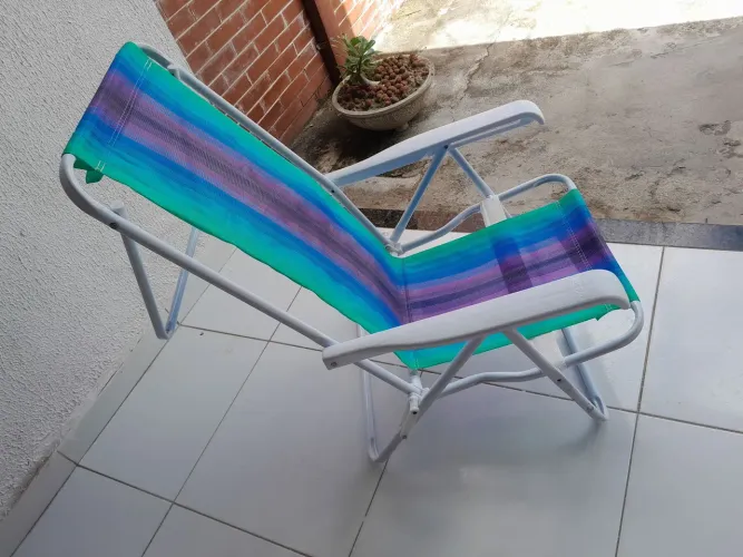 Cadeira de praia com 8 níveis de descanso. 