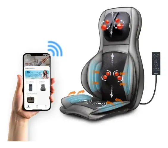 Assento Massageador Shiatsu Compressão Aquece 3d Relaxmedic