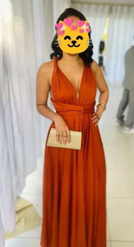Vestido de Festa Terracota (Casamento / Madrinha de Casamento)