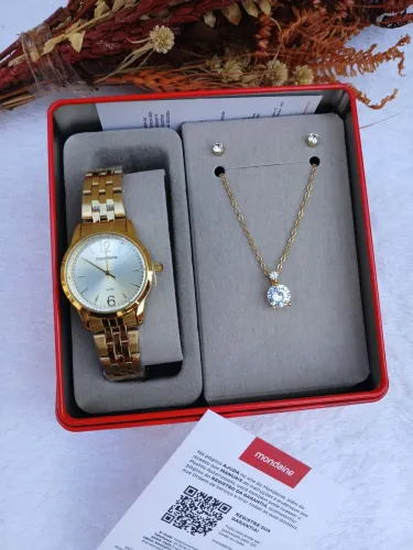 RELÓGIO FEMININO DOURADO ORIGINAL