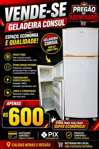 Geladeira Consul frost free funcionando perfeitamente passamos cartão