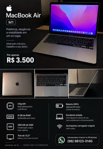 Vendo MacBook m1 em perfeitas condições