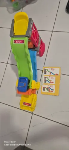 Pista infantil maral dupla brinquedo Ramp Racer