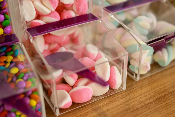 Porta condimentos para sorveteria, loja de doces