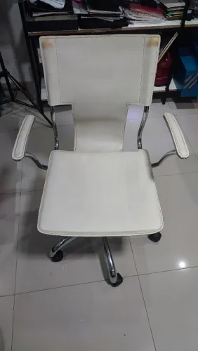 Cadeira de escritório Couro Branco