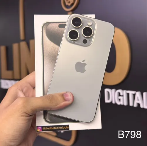 LOJA FÍSICA. IPHONE 15 PRO 512GB TITANIUM EM PERFEITO ESTADO