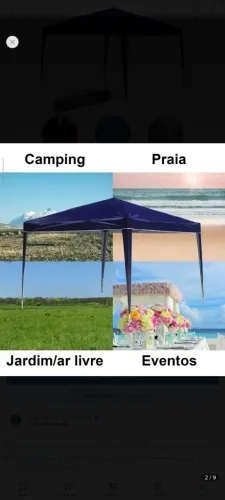Tenda articulada 3x3 nunca foi usada