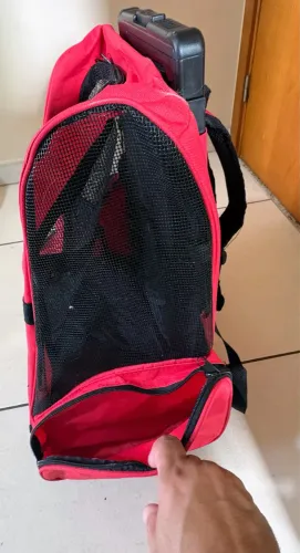 Favoritar 5.0 (15) Bolsa Mala Mochila Pet para Cachorros e Gatos