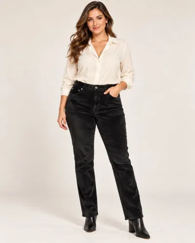 Calça em veludo preta