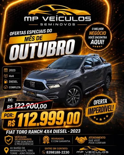Fiat Toro Ranch 2.0 16V 4X4 Diesel Aut. 2023