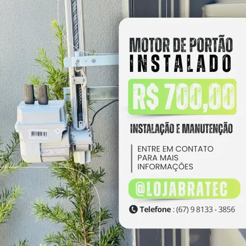 Motor para portão de elevação de 1/4 de HP 8 segundos (instalado)
