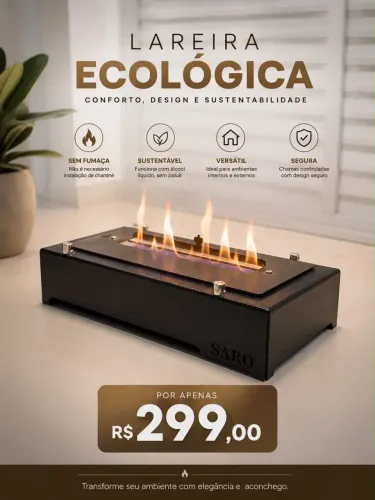 Lareira Ecológica Portátil