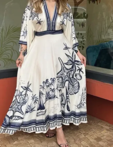 Vestido Farm Mar de Ondas - M