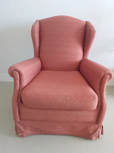 Poltrona Vintage Berger cor de carne