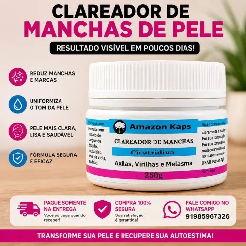 Clareador de manchas potente - resultado rápido na pele