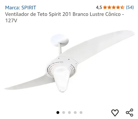 2 Ventiladores de teto SPIRIT