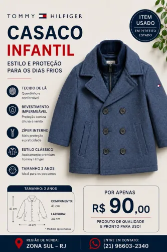 Casaco Infantil Tommy Hilfiger