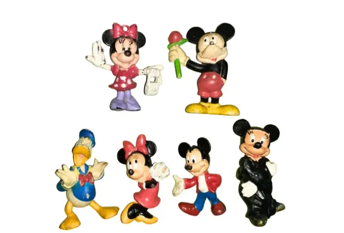 Bonecos Walt Disney Em Vinil - 6 Personagens Vintage - 7 Cm (Usado)