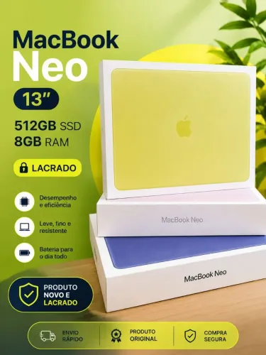 MacBook neo / 512 SSD 8gb de ram / 1 ano de garantia