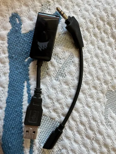 Adaptador Sorround e microfone originais Corsair