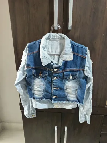 Jaqueta feminina adulto jeans, veste 38 