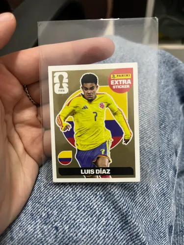 Luis Díaz Extra Sticker Gold Panini FIFA - Original