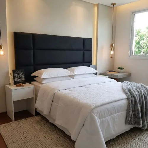 Cama Box Baú casado mais painel