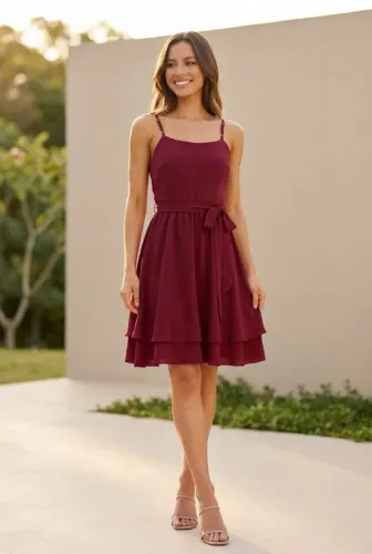 Vestido vinho 