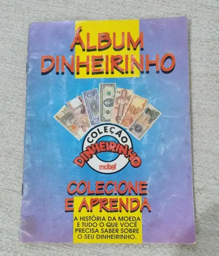 Álbum de figurinhas dinheiro da Mabel. Lançado nos anos 90
