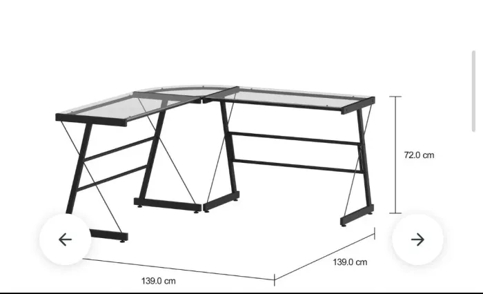 Mesa para Home office de vidro